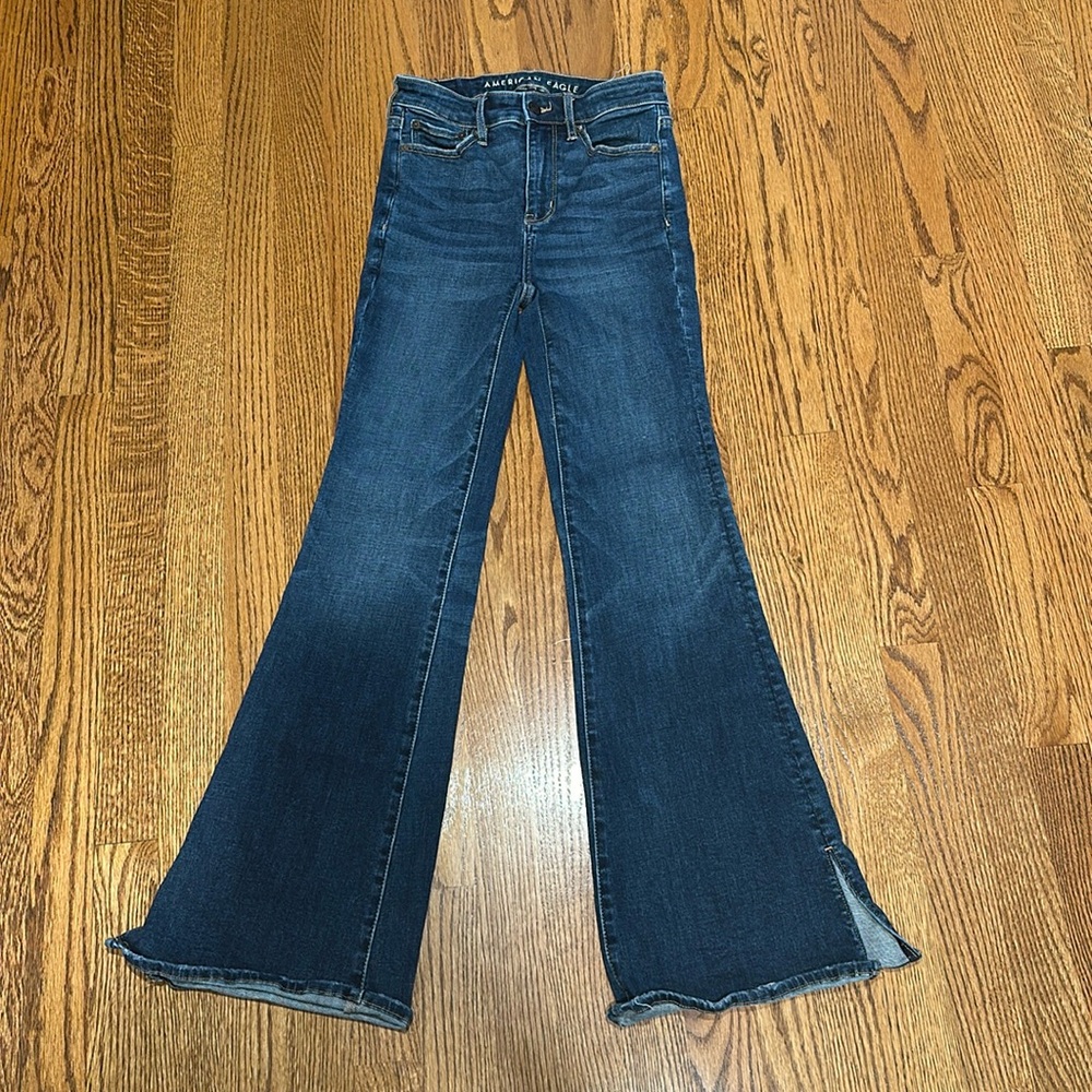 High rise bell bottom jeans from american eagle
